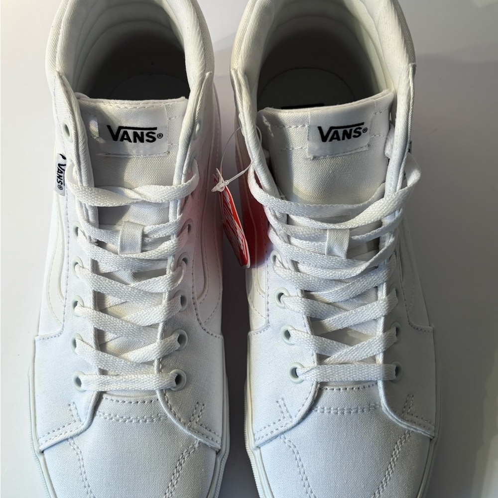 VANS Filmore White High Top Canvas Lace Up Athletic Sneakers Women’s 10 (A2)